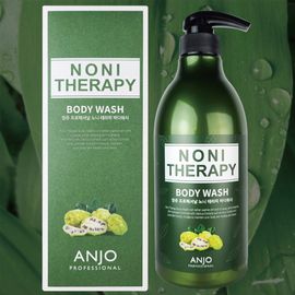 [ANJO] Professional Noni Body Wash 750ml: Hypoallergenic, Slightly Acidic Gel with 1,000ppm Noni, 10 Herbs & Flowers, and Refreshing Grassy Scent-Made in Korea